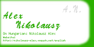 alex nikolausz business card